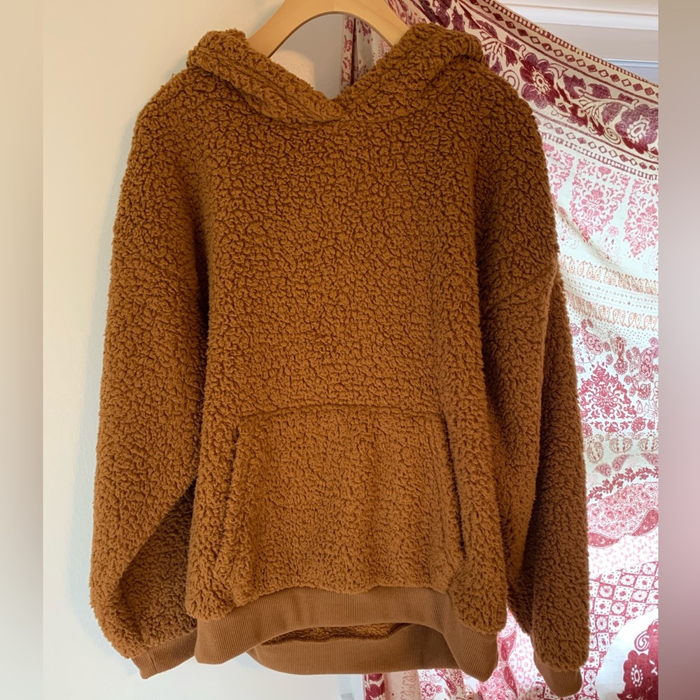 American Eagle Brown Sherpa Hoodie